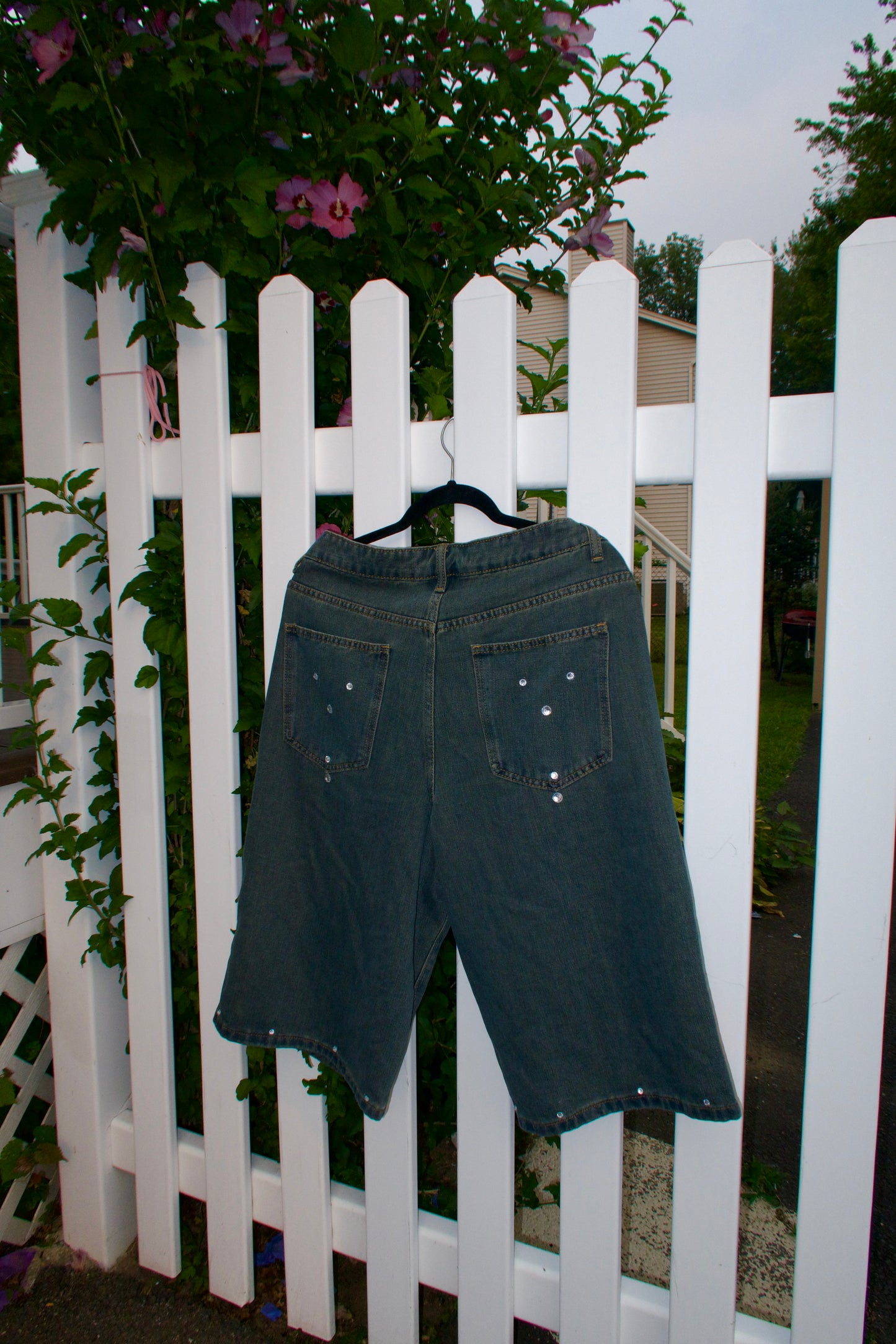 Denim Rhinestone Short