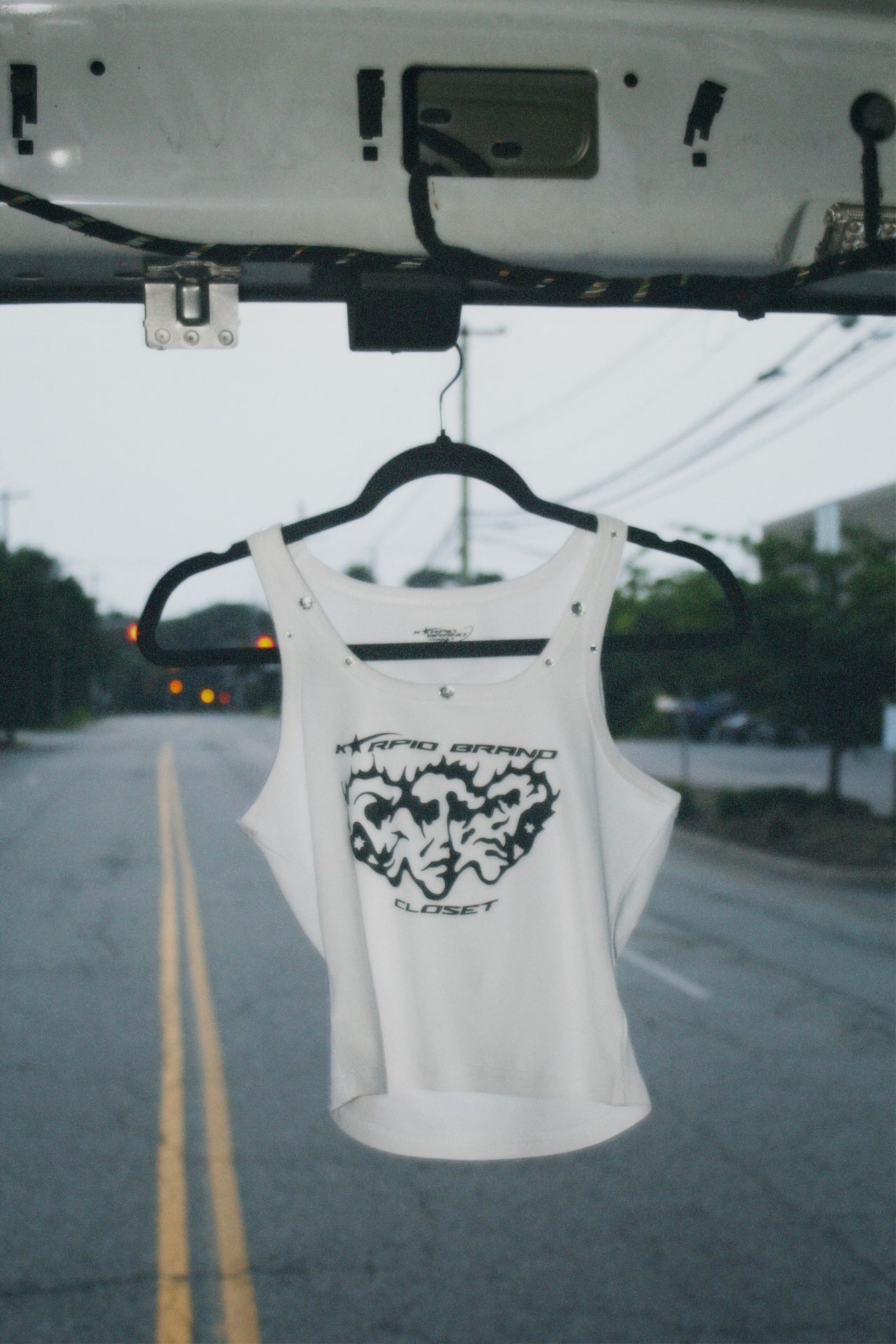 Crop Tank Top Rhinestone