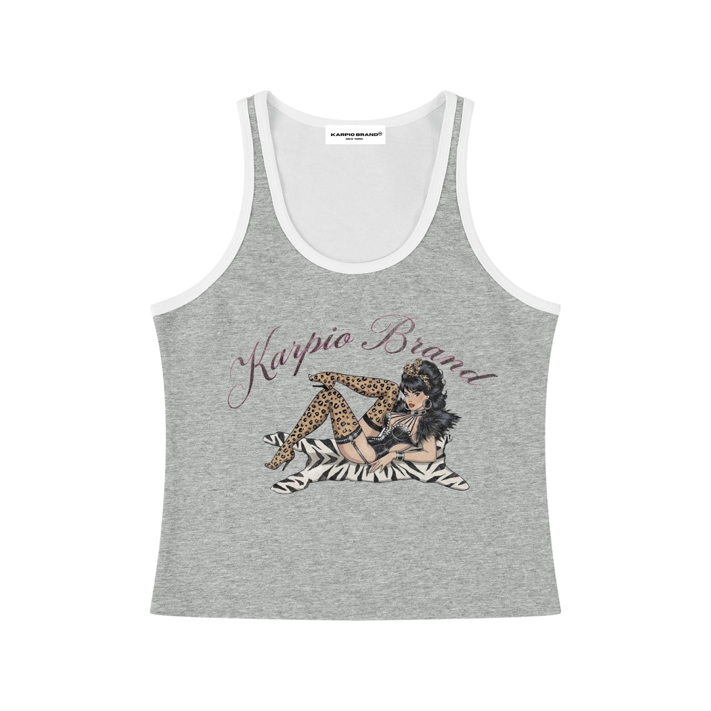 Women's Color Block Cropped Tank Top