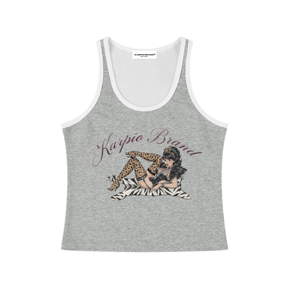 Women's Color Block Cropped Tank Top