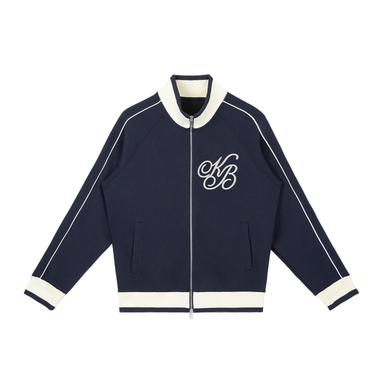Blue Navy Zip Track Jacket