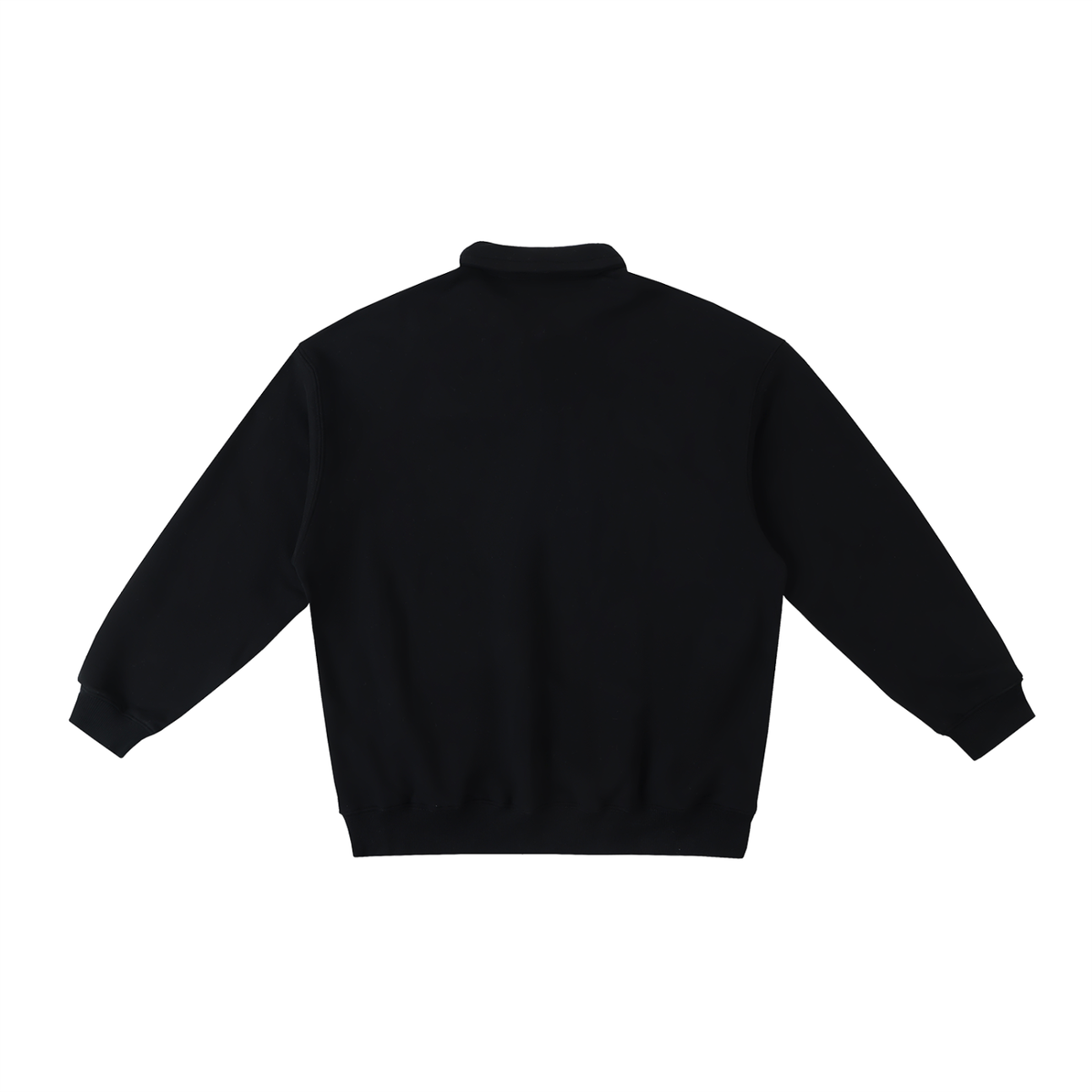 Calligraphy Polo-Collar Sweatshirt