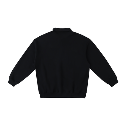 Calligraphy Polo-Collar Sweatshirt
