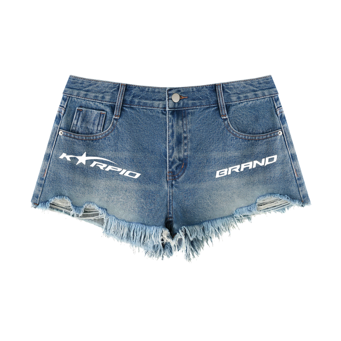 Women's Vintage Wash Raw Hem Denim Shorts