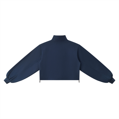 Mock-Neck Quarter-Zip Sweatshirt