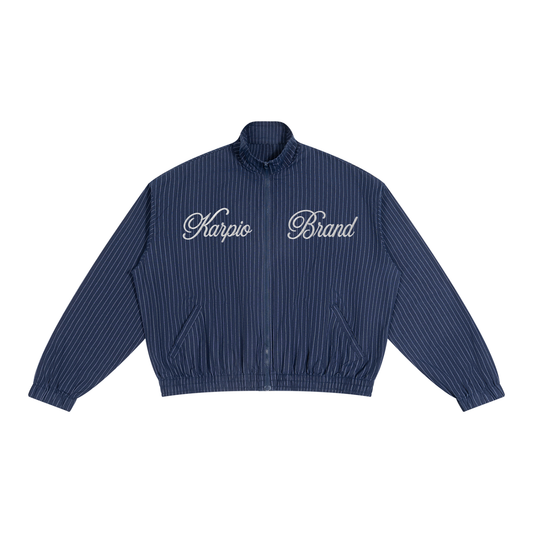 Striped Full-Zip Track Jacket