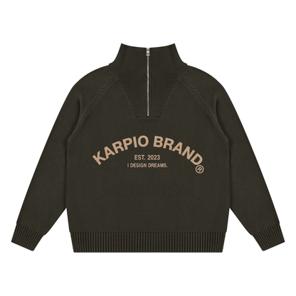 Quarter Chocolate Zip Sweatshirt