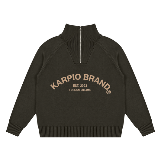 Quarter Chocolate Zip Sweatshirt